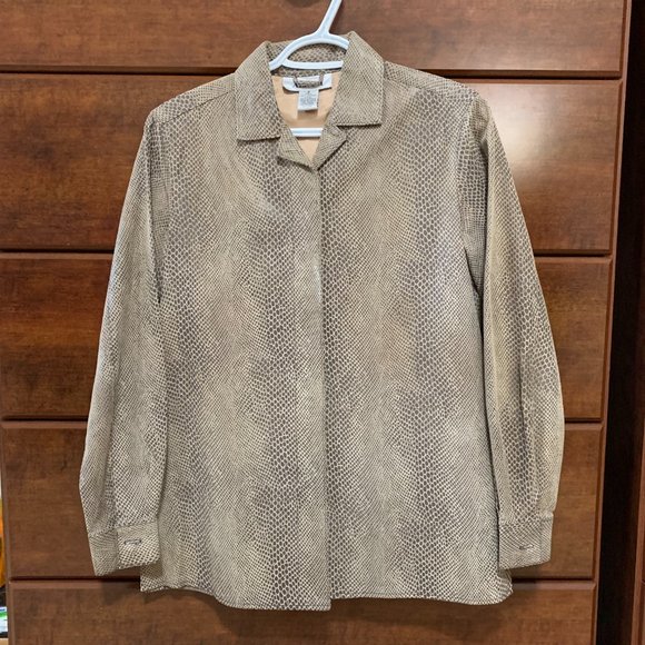 Alfani Women's Genuine Leather Shirt - Picture 1 of 2